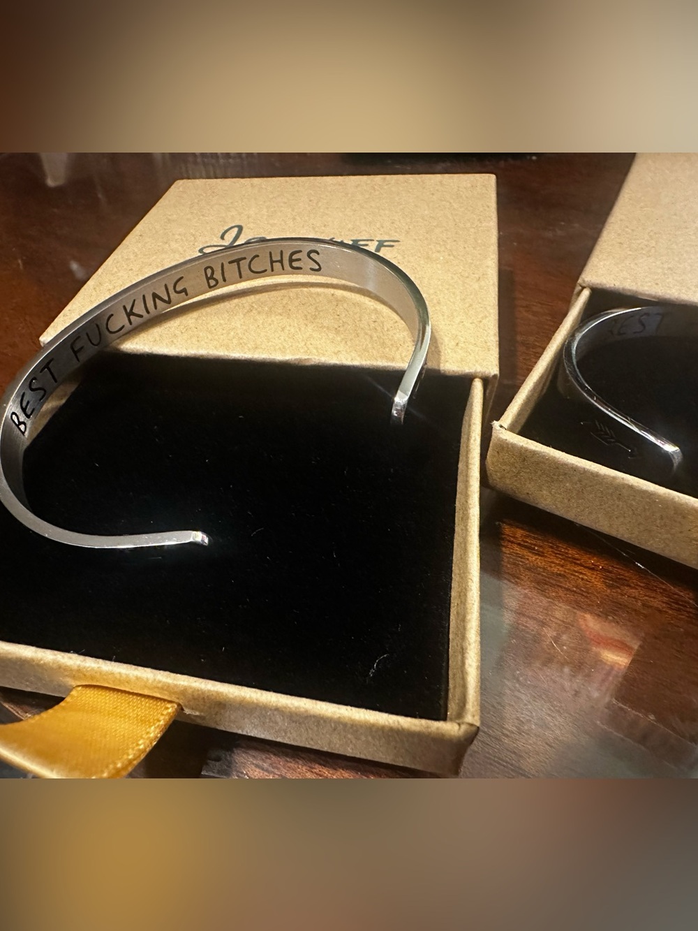 Stainless Steel Metal Cuff Bracelet Best Bitches